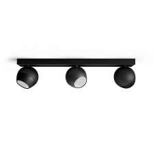 Philips Hue White Ambiance 8719514339125 BUCKRAM stropné bodové svietidlo 3xGU10 +SWITCH 3x5,5W/3x250lm 2200-6500K čierna bluetooth