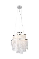TRIO Reality R37341106 POMP závesné svietidlo SMD LED D380mm 30W/4300lm 2700-6500K chrómová, priehľadná, stmievateľné, diaľkový ovládač