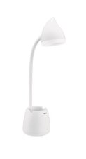 Philips 8719514443778 Hat stolná dotyková lampička so stojanom na mobil LED 4W/80lm 3000-5700K biela stmievateľná