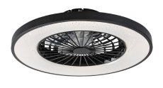 RABALUX 71334 Dalfon2 stropné svietidlo s ventilátorom D540mm LED 72W/2100lm 3000-6500K čierna, stmievateľné, diaľkový ovládač, starlight efekt