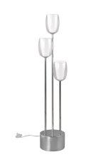TRIO SELECT 417500306 BARRET stojacia lampa V1400mm 3xE14 chrómová, priehľadná