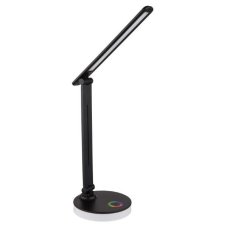 GLOBO 58445B GERALDO stolové svietidlo LED V500mm 5W/538lm 2700+6500+4000K čierna, biela, adaptér, USB kábel, RGB podsvietenie