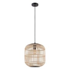 Eglo Vintage 43216 BORDESLEY Závesné svietidlo E27 1X28W čierna/prírodná