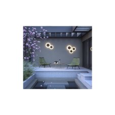 REDO 90630 TANIT vonkajšie nástenné svietidlo D240mm SMD LED 18W 1832/635lm 3000K IP54 antracit