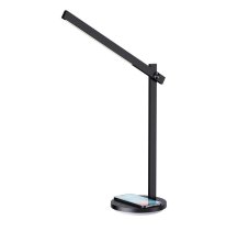 Immax 08969L BEAM stolová lampa LED 18W 110-400lm 2800-5000K, čierna, dotykové ovládanie, stmievateľné, Qi bezdrátové nabíjanie pre smartfóny, CCT