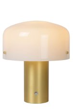 LUCIDE 05539/01/02 TIMON Lampička E27 1x25W matná zlatá/mosadz, opálová