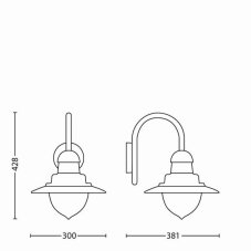 Philips 01652/52/PN Raindrop nástenné exteriérové svietidlo 1xE27 IP44 nerez