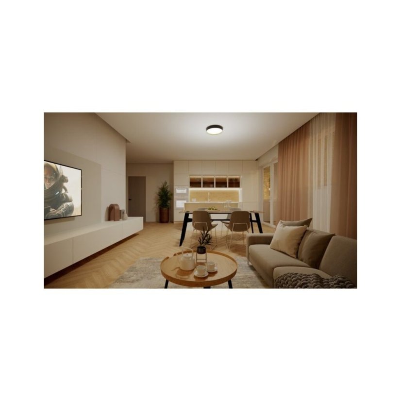 Philips 8720169301337 Hanno stropné svietidlo D384mm LED 24W/2700lm 2700K čierna, zlatá, SceneSwitch