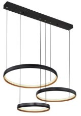 GLOBO 67193-55H HALLI závesné svietidlo LED 55W/1800lm 2700-6000K čierna, opál, zlatá, stmievateľné, diaľkový ovládač