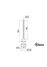 REDO 90434 WIKI exteriérový slopek SMD LED 5W 250lm 3000K IP65 antracit