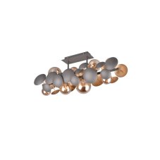 TRIO SELECT 617400842 BUBBLE stropné svietidlo 8xG9 antracit, jantárová