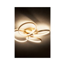 REDO 01-2682 ESPIRAL stropné svietidlo LED 64W/4380lm 3000K zlatá, switchdimmer