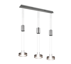 TRIO 326510307 FRANKLIN závěsné svítidlo SMD LED 3x9W/1050lm 3000K matný nikl, switchdimmer