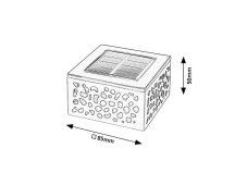 RABALUX 7032 Medulin solárna stolná lampička LED 85x85mm 0,5W/8lm 3000K IP44 čierna