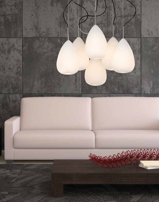 AZzardo AZ0157 DECOline MIRAGE 6 stropní závěsné svítidlo 6xE14 40W IP20 bílá