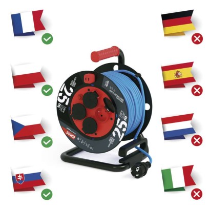 EMOS P08525W Prodlužovací kabel na bubnu 25m IP44 modrá
