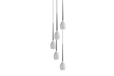 AZZARDO AZ0311 DECOline IZZA 5 WHITE stropné závesné svietidlo 5xE14 50W IP20 lesklá biela