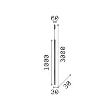 Ideal Lux 339733 ULTRATHIN závesné svietidlo D30mm LED 12W 1200/820lm 3000K mosadzná ON-OFF