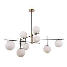 ITALUX PND-43660-9 Stelia závesné svietidlo 9xE14 D1280mm čierna, starožitná bronzová, biela