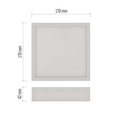 Emos ZM6133 LED NEXXO stropní/nástěnné přisazené klasické svítidlo čtverec 170 × 170 × 42 mm 12,5W 1100lm 3000/3500/4000K bílá