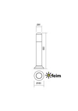REDO 90240 PENCIL exteriérový stĺpik E27 IP44 antracit