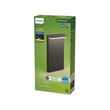 Philips 8720169257290 UltraEfficient Bustan vonkajšie stojanové svietidlo/stĺpik LED V400mm 3,8W/800lm 2700K IP44 antracit