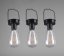 TRIO Reality R35146132 CAMPUS závesné solárne svietidlo 3-set SMD LED 3x0,1W IP44 súmrakový senzor, čierna matná
