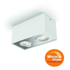 Philips 50492/31/P0 Box LED biele povrchové bodové svietidlo WGD 2x4,5W=1000lm 2200-2700K
