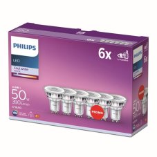 Philips 8718696764657 LED žiarovka GU10 PAR16 4,6W/50W 390lm 4000K 36D 6-set