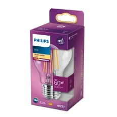 Philips 8718699777579 LED žiarovka classic 7W/60W 806lm E27 A60 2700K filament