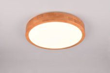 TRIO 647410130 ISEO stropné svietidlo SMD LED D400mm 24W/2500lm 3000K drevo, biela, switchdimmer