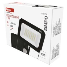 Emos ZS2333 exteriérový LED reflektor SIMPO so senzorom 30W 3000lm 4000K IP44