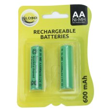 Globo 3300-2E dobíjecí baterie do solárních svítidel Ni-Mh 1,2V, AA 600mAh, 2 ks v blistru