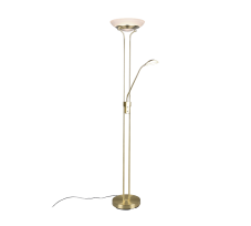 TRIO R40073508 ORSON stojacia lampa LED 30W/2400lm, 5W/400lm 3000K, matná mosadz, alabaster, stmievateľné