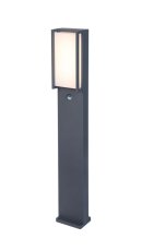 LUTEC 7193004118 QUBO exteriérový záhradný stĺpik LED 17W 1000lm 3000K IP54 tmavá šedá, pohybový senzor