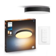 Philips HUE LED White Ambiance 41161/30/P6 Enrave XL stropné svietidlo 48W 6100lm 2200-6500K 55,1cm čierne stmievateľné BlueTooth + HUE Switch