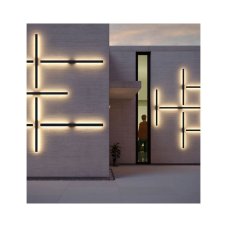 REDO 90623 REFLEXA vonkajšie nástenné svietidlo V1240mm SMD LED 20W 2500/1200lm 3000K IP54 čierna