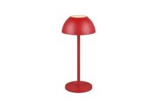TRIO Reality R54106110 RICARDO vonkajšia dotyková stolná lampa SMD LED V300mm 1,7W/240lm 3000K IP54 červená, nabíjateľná batéria, USB-C port