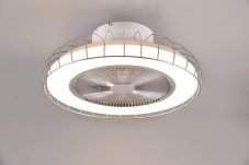 TRIO WIZ R64122106 SANDFJORD stropné svietidlo s ventilátorom SMD LED D520mm 30W/3420lm 2700-6500K chrómová, stmievateľné, diaľkový ovládač
