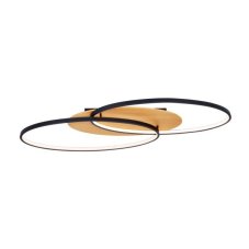 ITALUX PLF-93439-24W-WO Poraso stropné svietidlo LED 24W/920lm 3000K čierna, drevo
