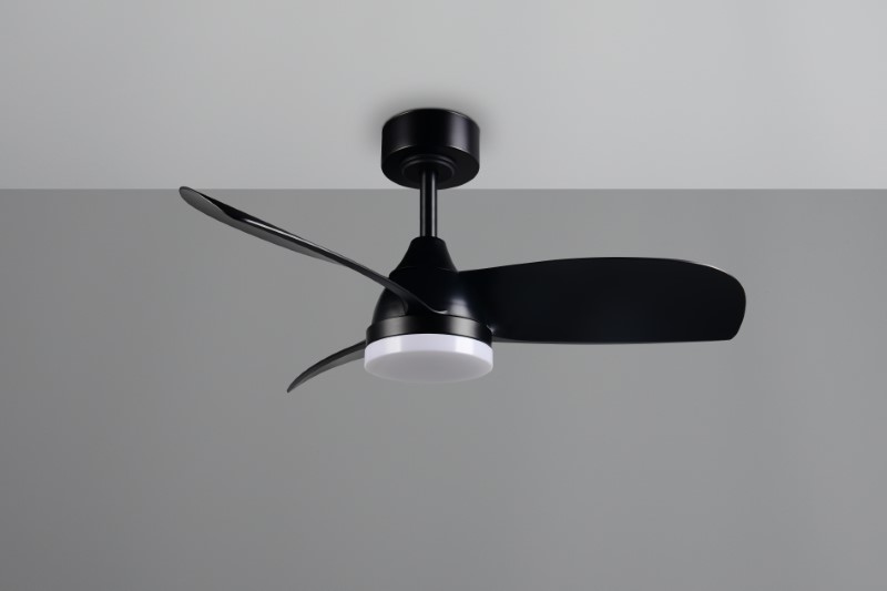 TRIO Reality R62732132 HELSINKI Stropný ventilátor s osvetlením D900mm SMD LED 20W/2500lm 2700-6000K čierna, diaľkový ovládač