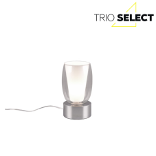 TRIO SELECT 517500106 BARRET dotyková stolná lampička V240mm 1xE14 chrómová, priehľadná ON/OFF
