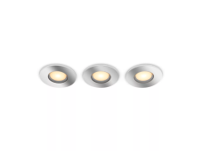 Philips Hue White Ambiance 8720169318014 Adore zápustné svietidlo D94mm GU10 4,2W/350lm 2200-6500K IP44 chróm 3-set+SWITCH