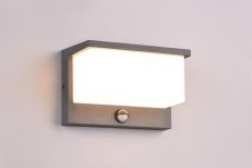 TRIO 240969142 NESTOS vonkajšie nástenné svietidlo so senzorom SMD LED 13W/1300lm 3000K IP54 antracitová, biela