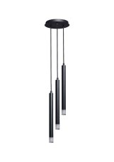 RABALUX 72358 Ramira závěsné svítidlo D250mm 3xG9 černá, průhledná