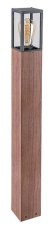 RABALUX 7197 Wales exteriérové stojanové svietidlo/stĺpik V820mm 1xE27 IP44 imitácia dreva, priehľadná