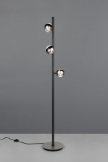 TRIO SELECT 444410307 ORBIT stojacia lampa V1500mm SMD LED 3x8W/3x800lm 2300+3000+4000K čierna, nikel matný, ON/OFF