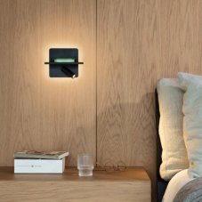 Ideal Lux 287300 PIANO nástěnné svítidlo s vypínačem LED 11,5W 830/540lm 3000K černá