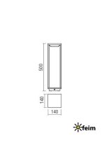 REDO Smart TUYA 90052 TOWER exteriérový stĺpik CREE COB LED 10W 1105/629lm 3000K-6000K IP54 antracit