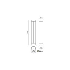 REDO 90366 ZEUS exteriérový stĺpik COB LED 11,5W 482lm 3000K IP54 hnedá